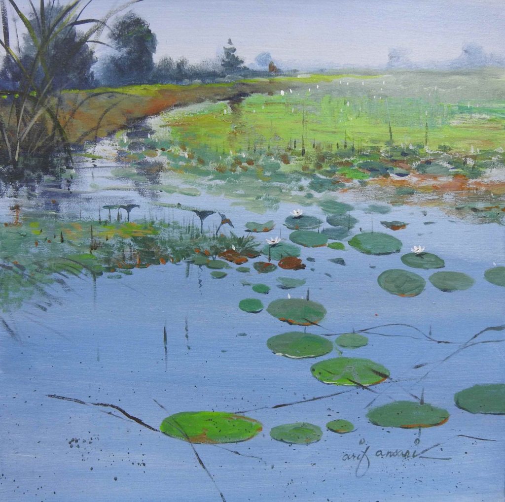 Arif Ansari, Oil on canvas, 18 × 18 (OGK1886)