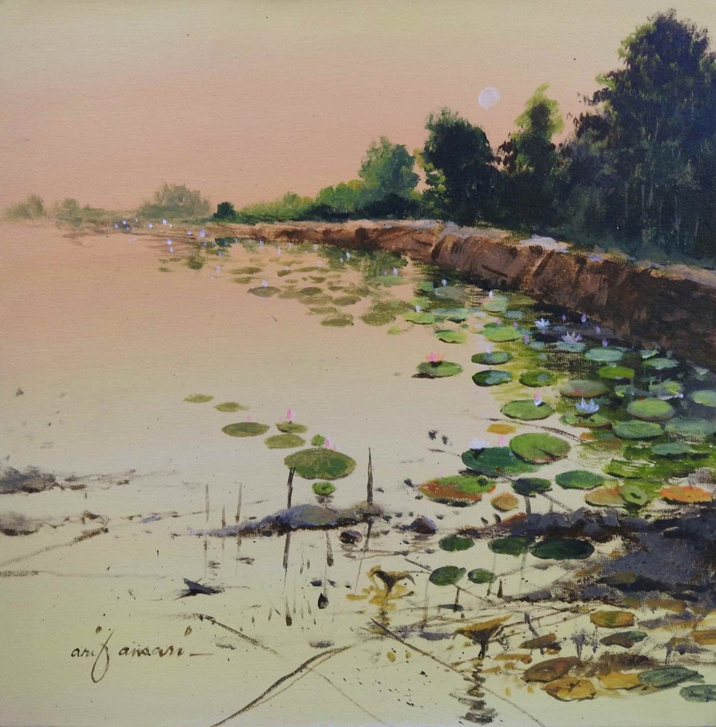 Arif Ansari, Oil on canvas, 18 × 18 (OGK1888)