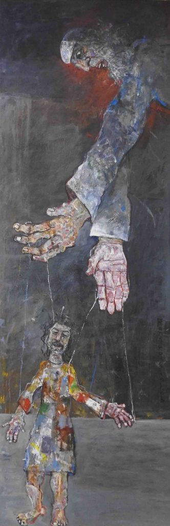 Farrukh Shahab, Oil on canvas, 48 × 16 (OGK19)