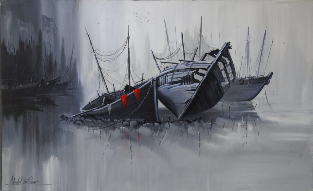 Abdul Jabbar, Acrylic on canvas, 30 × 48 (OGK1931)