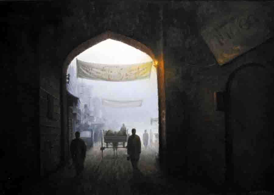Zulfiqar Zulfi, Oil on canvas, 30 × 42 (OGK196)
