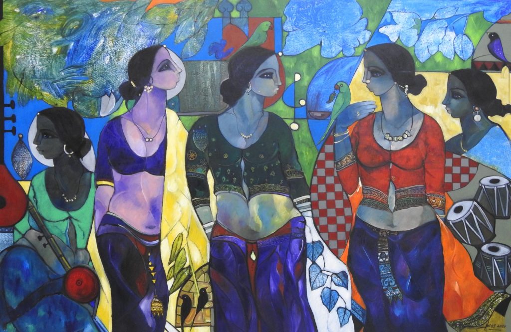 Abrar Ahmed, Oil on canvas, 48 × 72 (OGK2000)