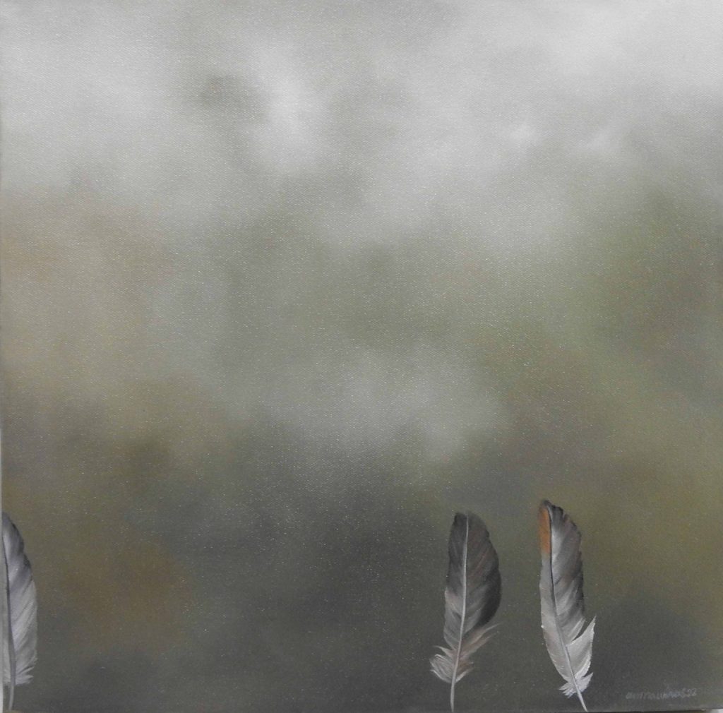 Amna Waqas, Oil on canvas, 15 × 15 (OGK2001)