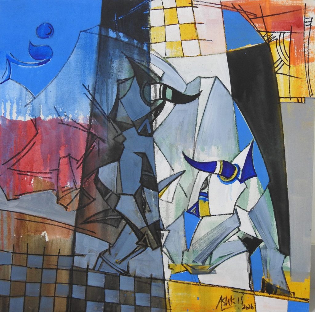 Ashkal, Acrylic on canvas, 24 × 24 (OGK2011)