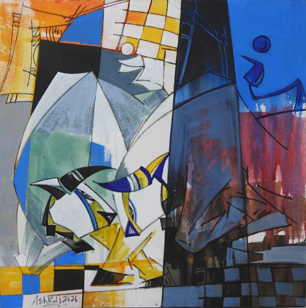 Ashkal, Acrylic on canvas, 24 × 24 (OGK2012)