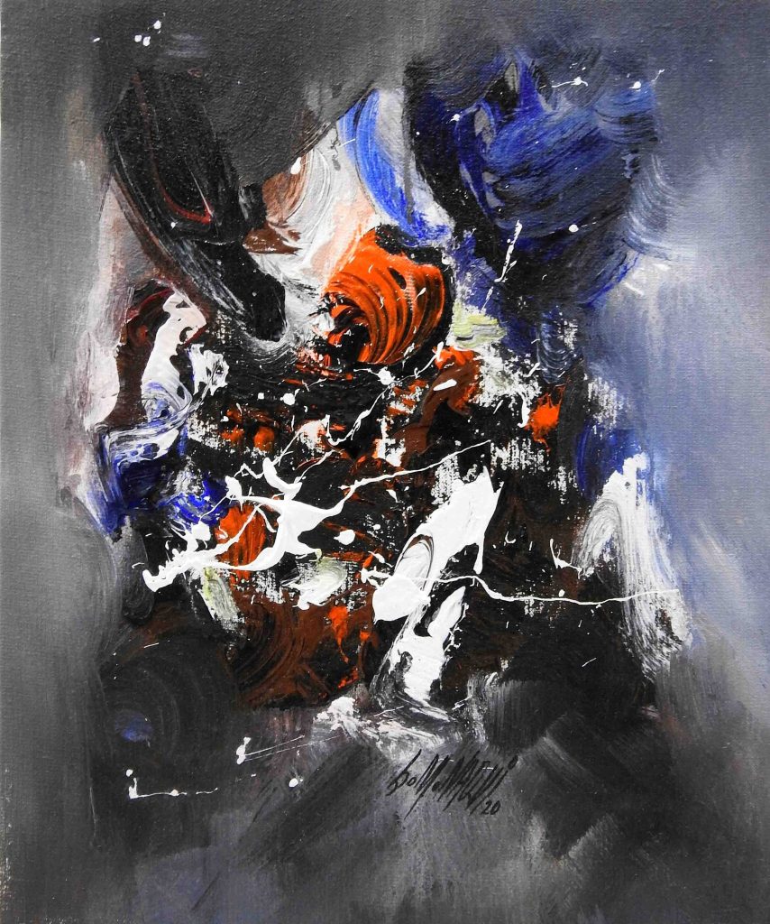 S M Naqvi, Acrylic on canvas, 15 × 12 (OGK450)