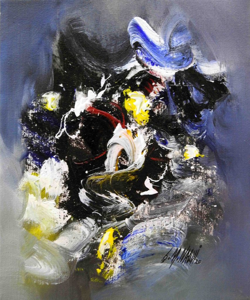 S M Naqvi, Acrylic on canvas, 15 × 12 (OGK451)