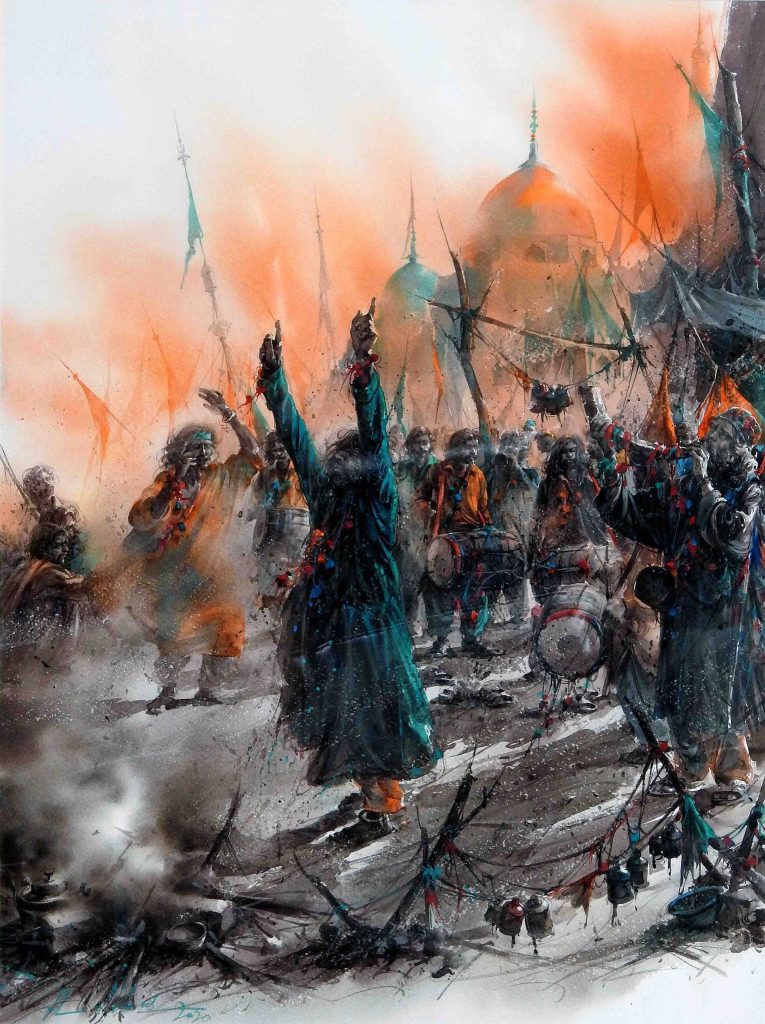 Ali Abbas, Watercolor on paper, 30 × 22 (OGK458)