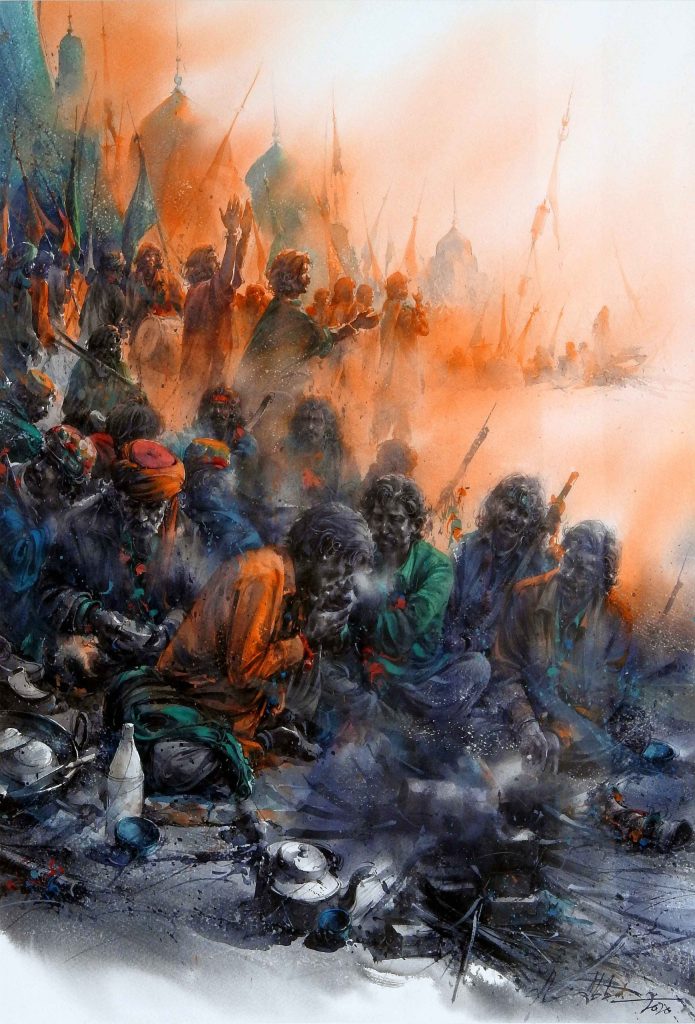 Ali Abbas, Watercolor on paper, 30 × 22 (OGK459)