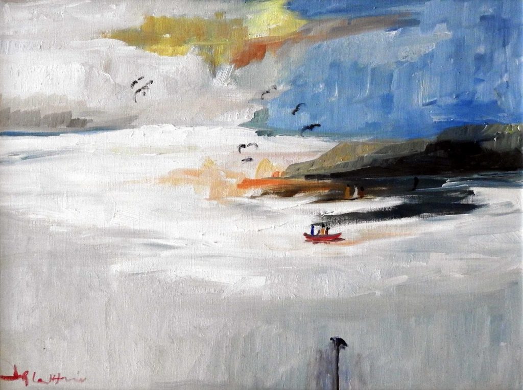 Iqbal Hussain, Oil on canvas, 18 × 24 (OGK464)
