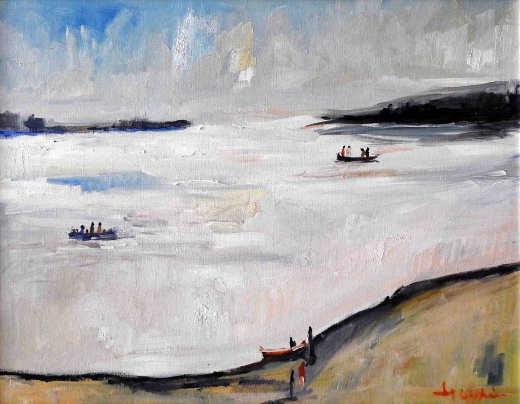 Iqbal Hussain, Oil on canvas, 18 × 24 (OGK465)