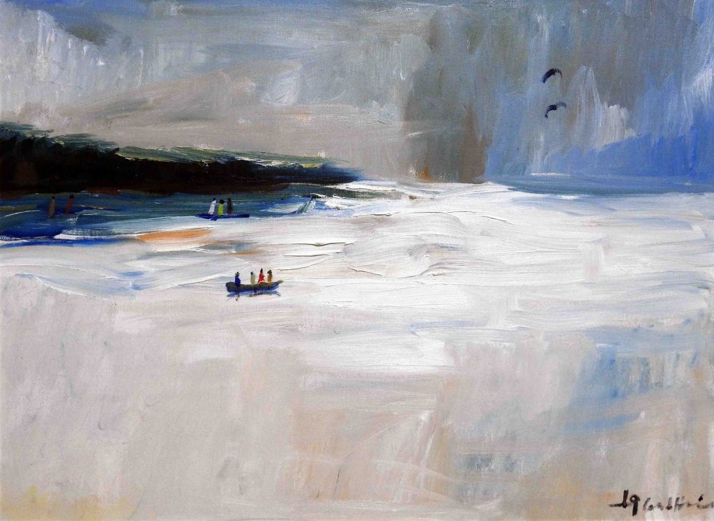 Iqbal Hussain, Oil on canvas, 18 × 24 (OGK466)