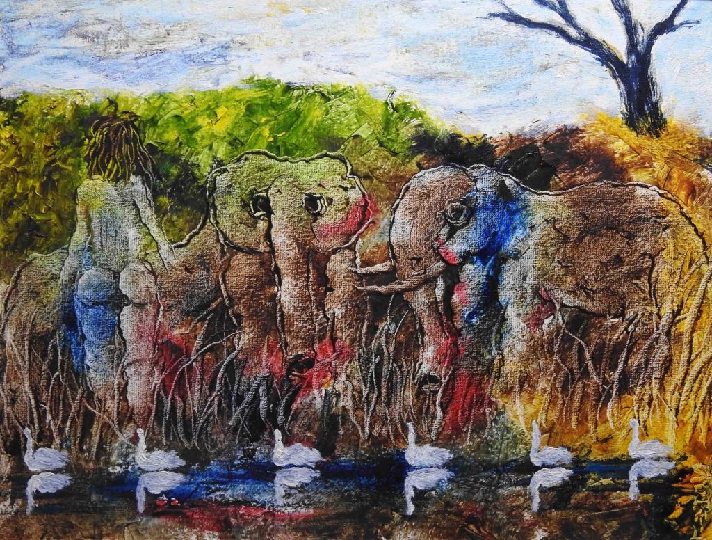 Tassaduq Sohail, Oil on canvas, 14 × 18 (OGK613)