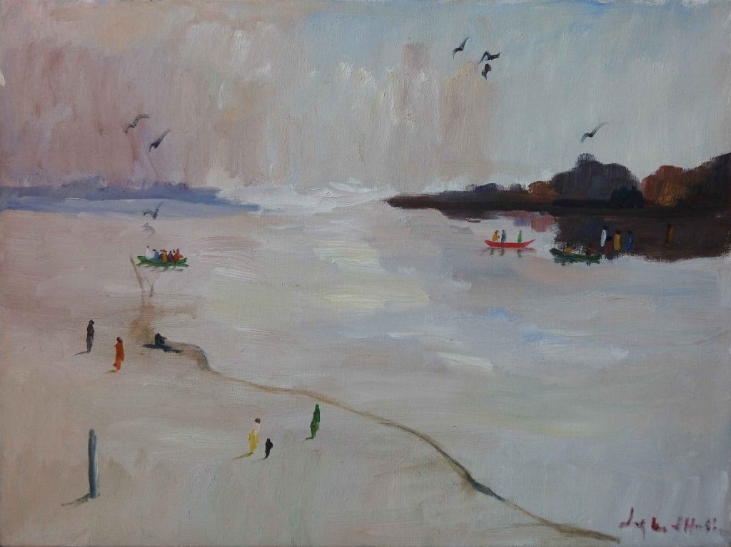 Iqbal Hussain, Oil on canvas, 18 × 24 (OGK616)
