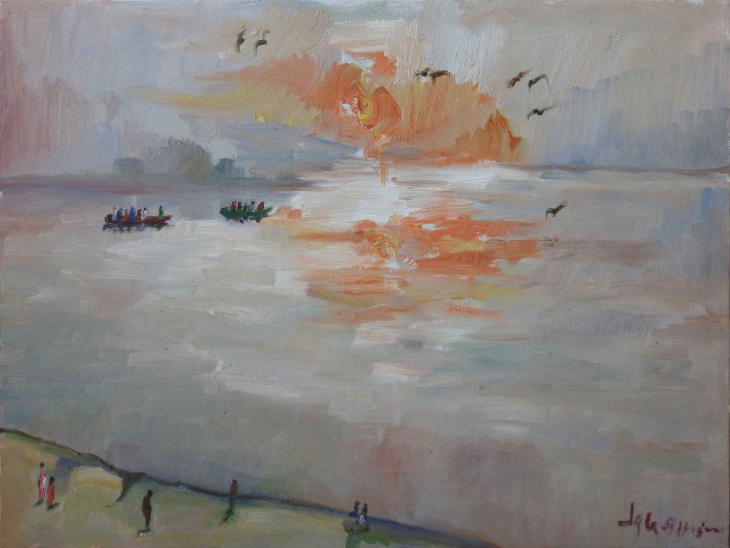 Iqbal Hussain, Oil on canvas, 18 × 24 (OGK617)