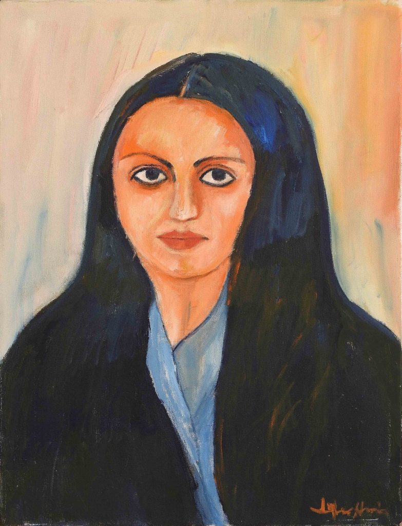 Iqbal Hussain, Oil on canvas, 24 × 18 (OGK660)