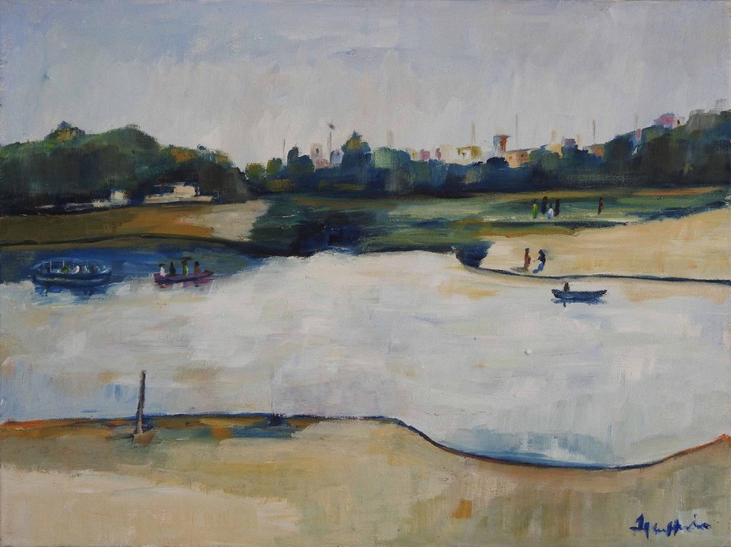 Iqbal Hussain, Oil on canvas, 18 × 24 (OGK661)