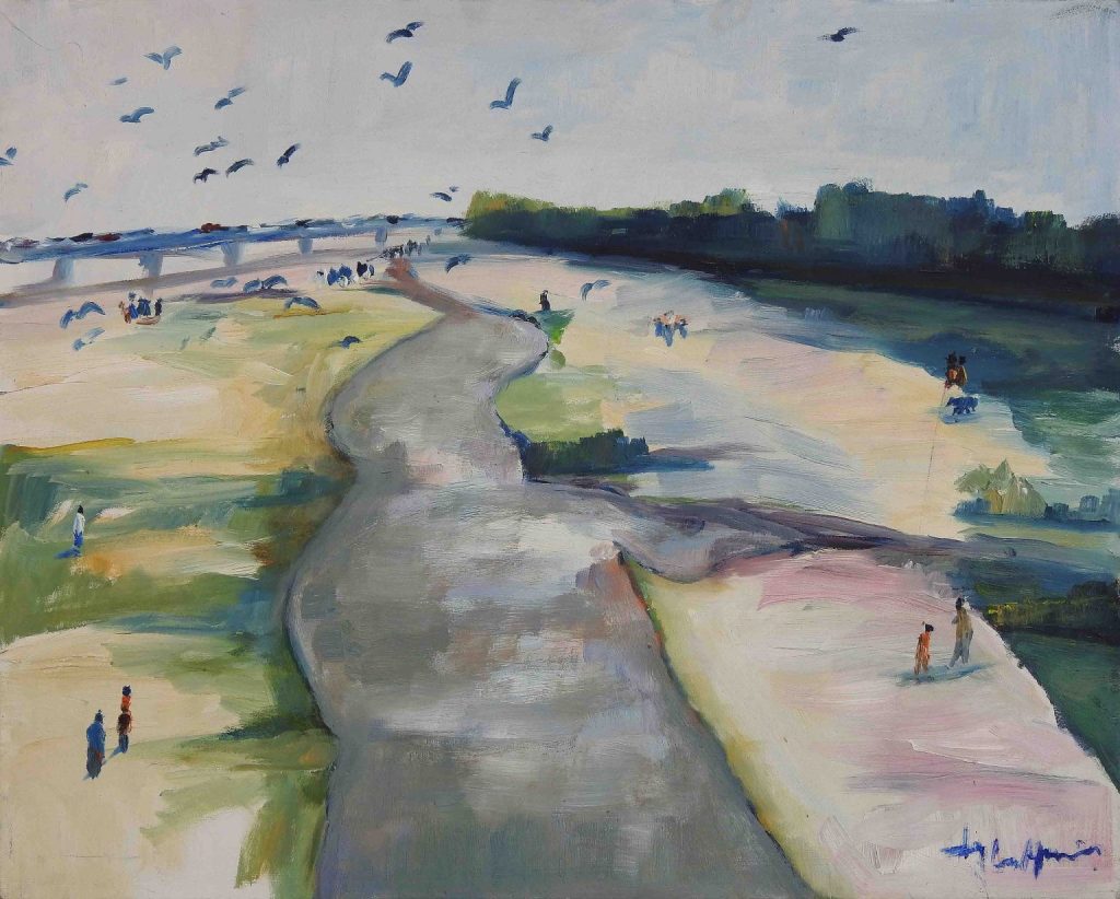 Iqbal Hussain, Oil on canvas, 16 × 20 (OGK664)