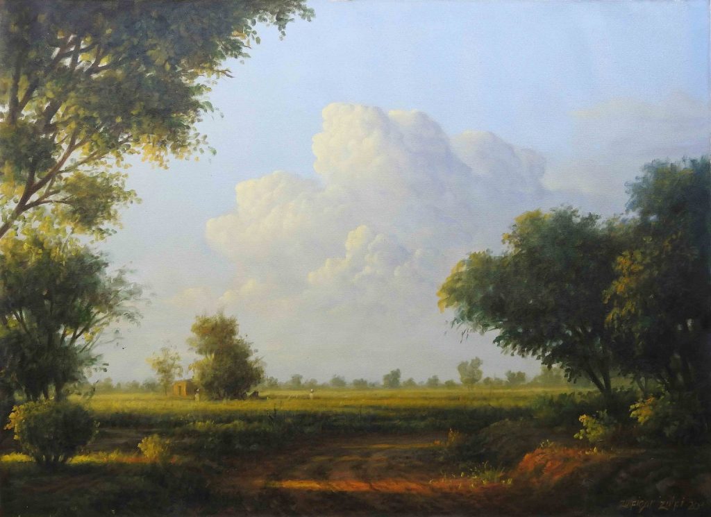 Zulfiqar Zulfi, Oil on canvas, 30 × 40 (OGK702)