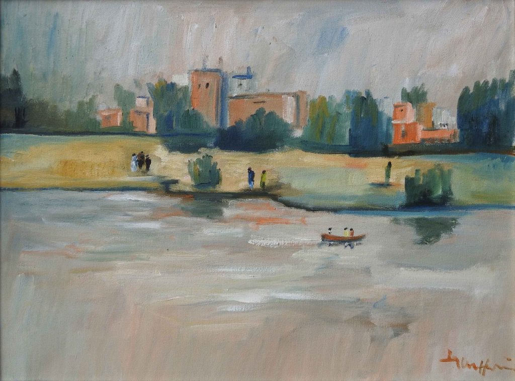 Iqbal Hussain, Oil on canvas, 18 × 24 (OGK732)
