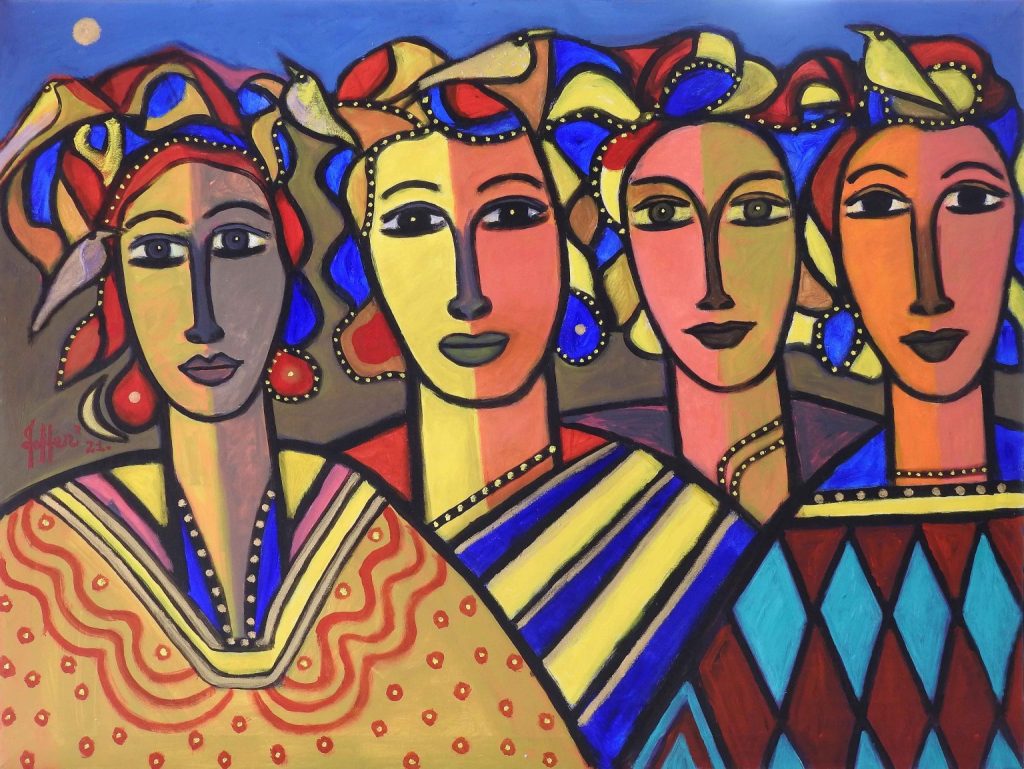 Wahab Jaffer, Acrylic on canvas, 36 × 48 (OGK780)