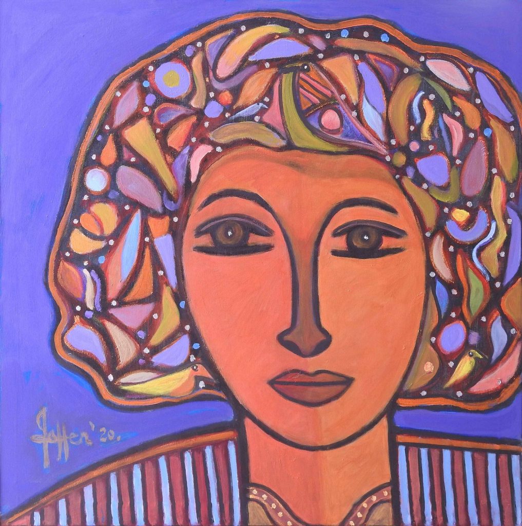 Wahab Jaffer, Acrylic on canvas, 36 × 36 (OGK781)