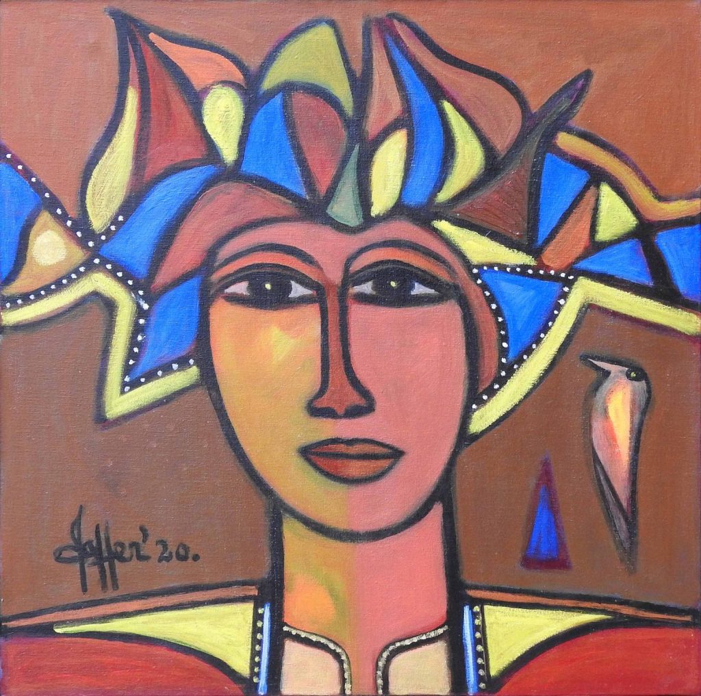 Wahab Jaffer, Acrylic on canvas, 24 × 24 (OGK782)
