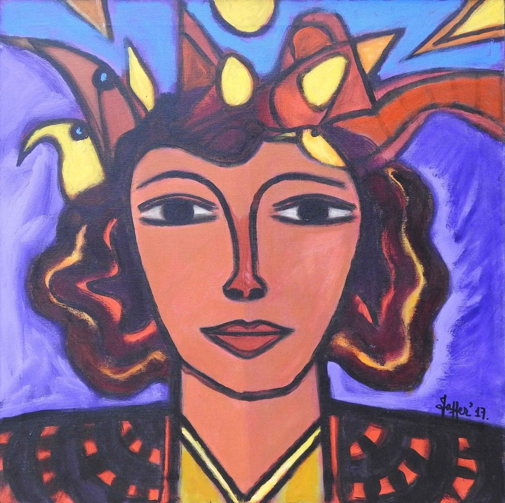Wahab Jaffer, Acrylic on canvas, 24 × 24 (OGK783)