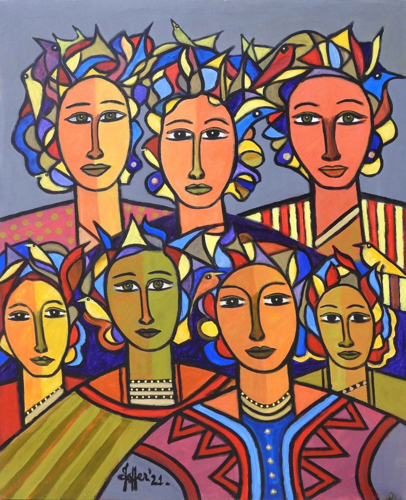 Wahab Jaffer, Acrylic on canvas, 48 × 36 (OGK786)