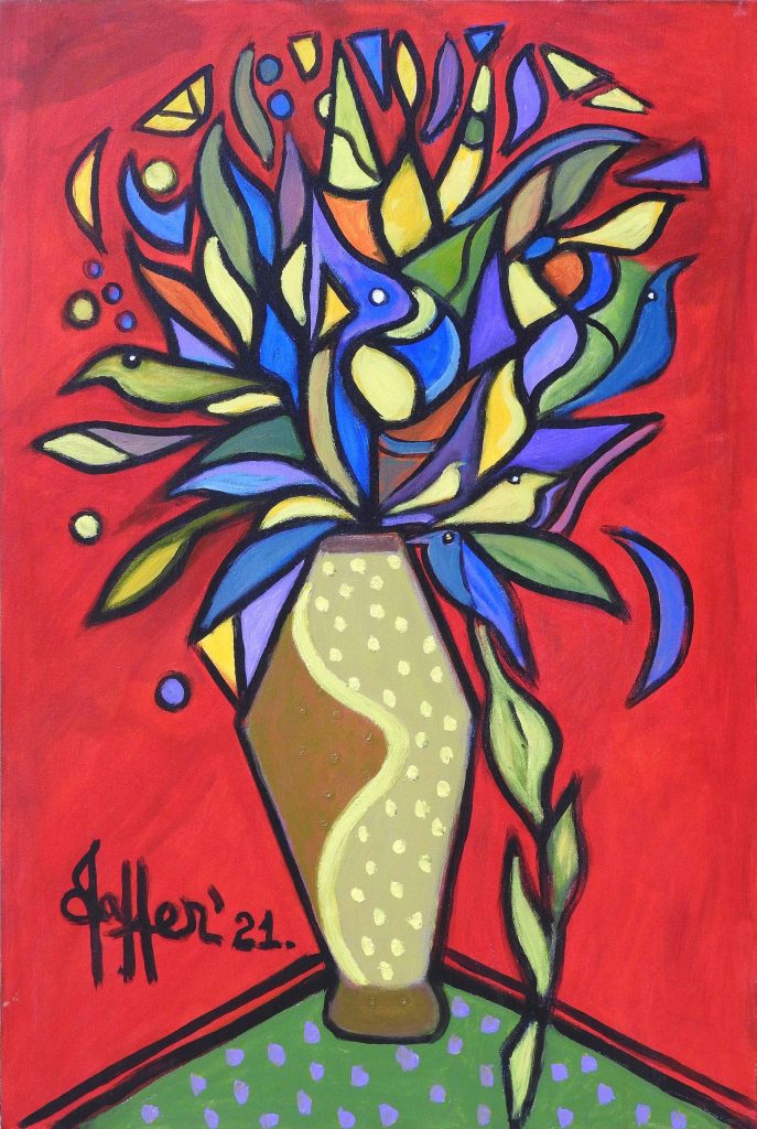 Wahab Jaffer, Acrylic on canvas, 36 × 24 (OGK793)