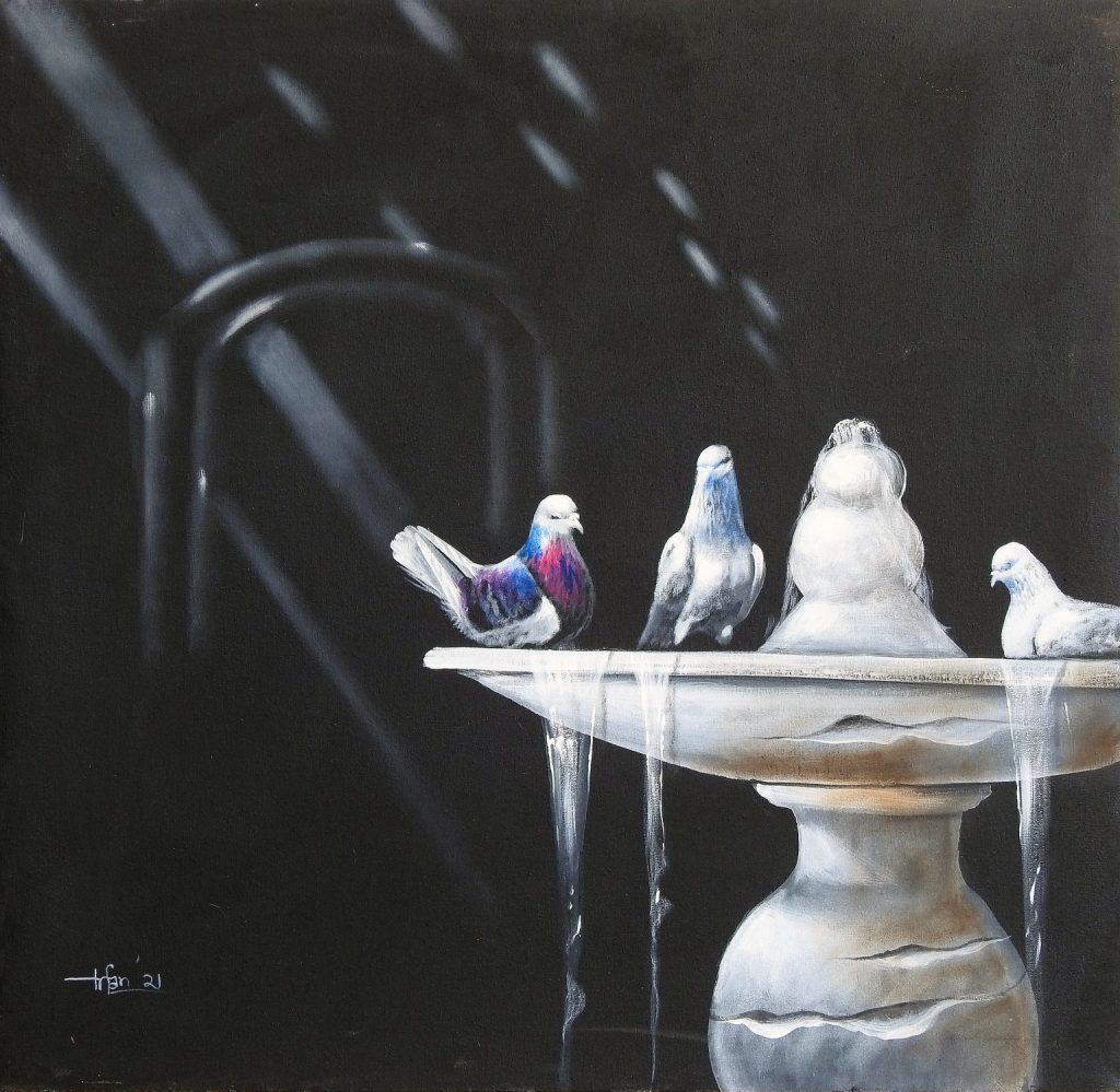 Irfan, Oil on canvas, 30 × 30 (OGK830)
