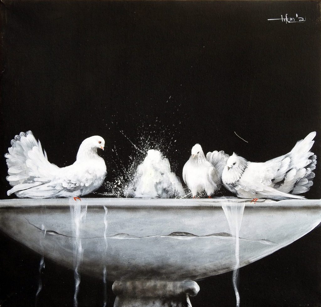 Irfan, Oil on canvas, 30 × 30 (OGK833)