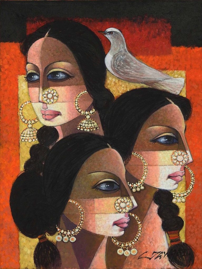 Tariq Javed, Oil on canvas, 24 × 18 (OGK857)