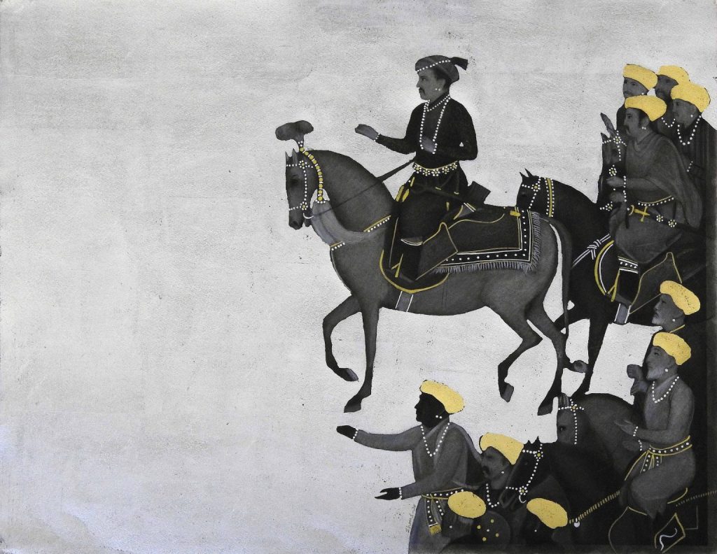 Shams, Mix media on paper, 23 × 29 (OGK868)