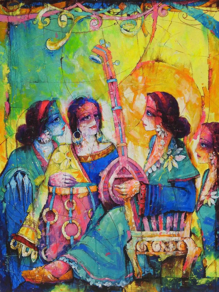 Janisar Ali, Acrylic on canvas, 36 × 48 (OGK917)