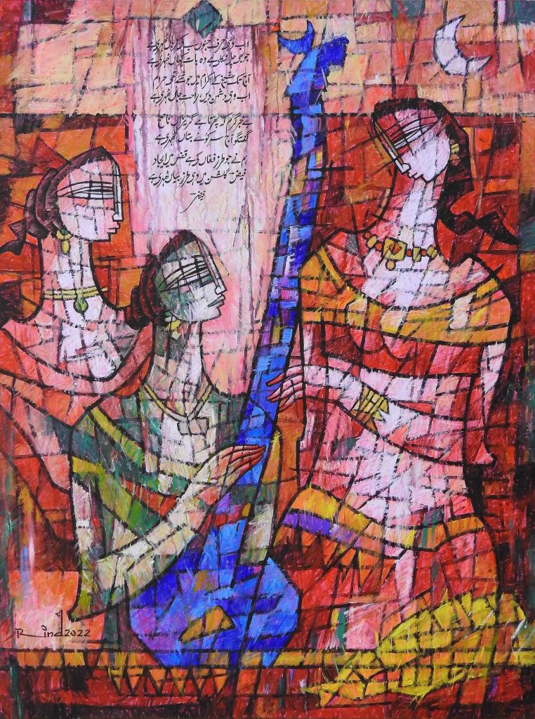 A S Rind, Acrylic on canvas, 36 × 48 (OGK938)