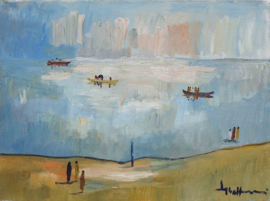 Iqbal Hussain, Oil on canvas, 18 × 24 (OGK971)