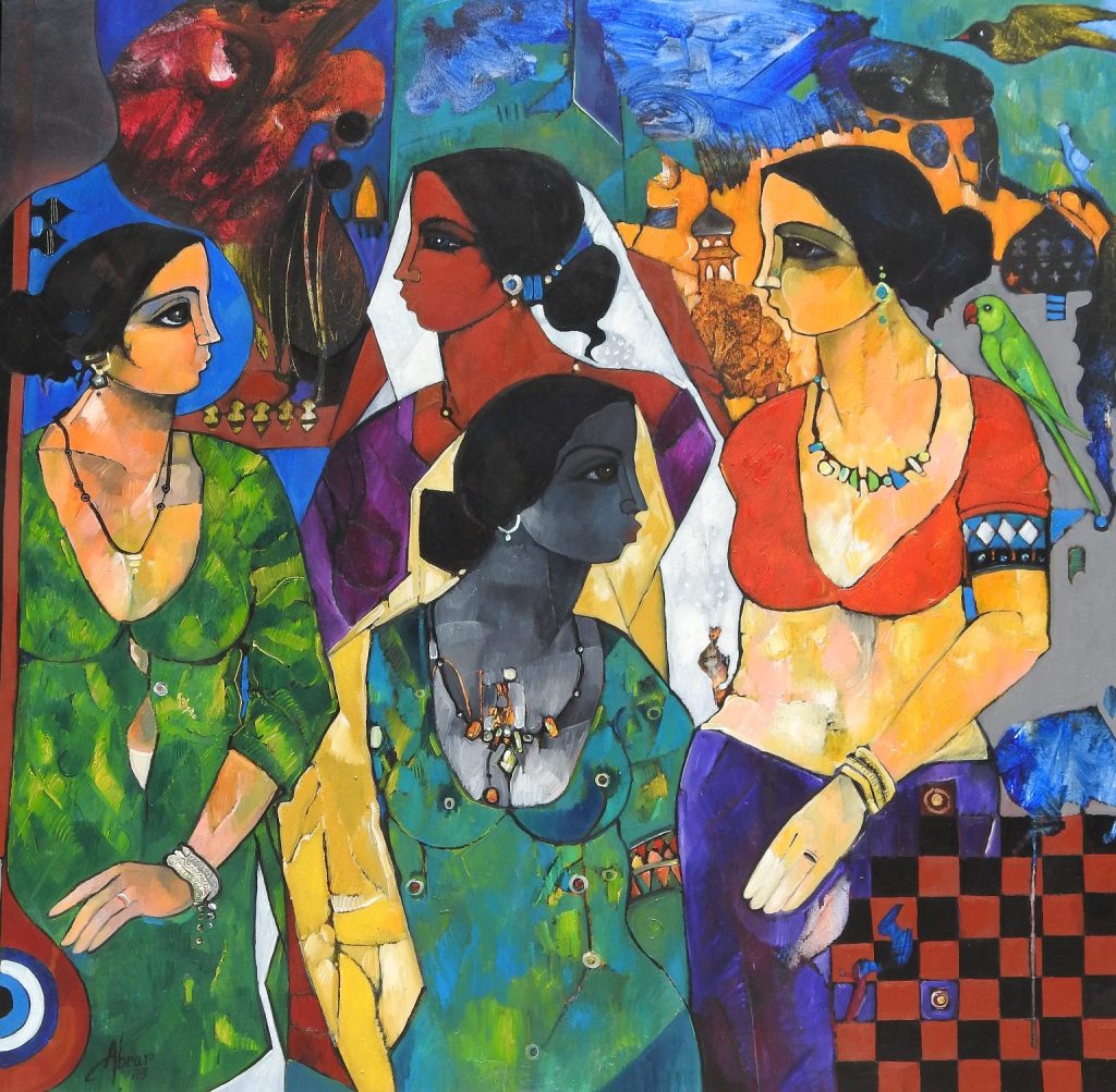 Abrar Ahmed, Oil on canvas, 48 × 48 (OGK1313)